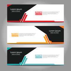 Vector abstract design web banner template. Web Design Elements - Header Design. Abstract geometric web banner template on grey background.Modern banner.