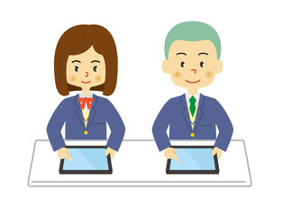学生　タブレット学習