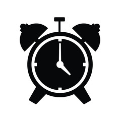 Clock icon, isolated. Flat design.