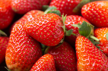 fresh strawberries as background