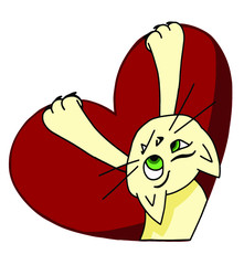 Stylized cat freehand pets Funny cats