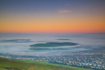 Fototapeta na wymiar Morning Fog in Tri-Valley