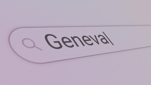 Geneva Search Bar Close Up Single Line Typing Text Box Layout Web Database Browser Engine Concept