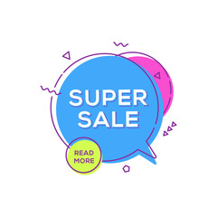 Sale banner design template line style vector illustration