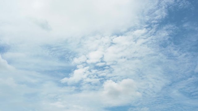 Blue sky and White cloud. clear blue sky with plain white cloud with 4k resolution.