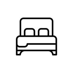 hotel bed icon vector