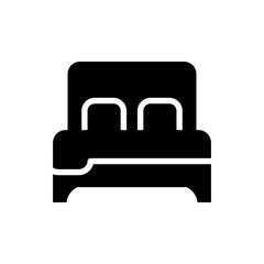 hotel bed icon vector