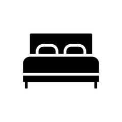 hotel bed icon vector