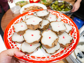 Dessert name is khanom kheng In the auspiciousness of Thai people of Chinese descent in...