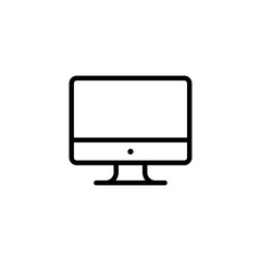 Computer Monitor Icon Vector. PC sign. Trendy Flat style for graphic design, Web site, UI. EPS10. - Vector illustration