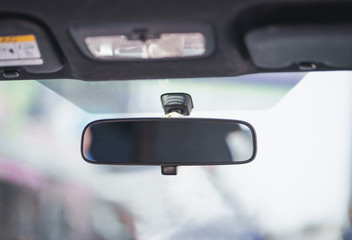 Car rear view mirror.