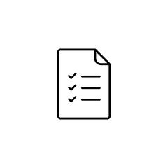 List icon vector isolated on white background. Check list sign. Trendy Flat style for graphic design, Web site, UI. EPS10. Vector illustration