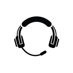 Customer Service and Headset icon isolated on white background