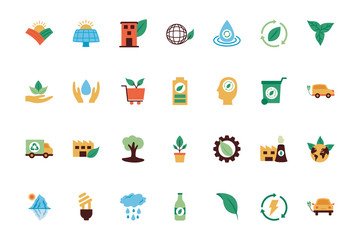 bundle of environment set icons