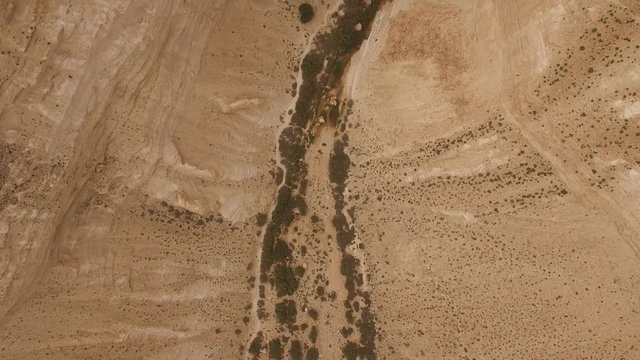 Top aerial view of Ein Avdat canyon. Negev Desert. Israel. DJI-0207-15