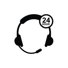 Customer Service and Headset icon isolated on white background