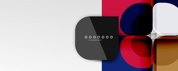 Abstract background - geometric cut paper design flower or square shape composition. Vector Illustration For Wallpaper, Banner, Background, Card, Book Illustration, landing page