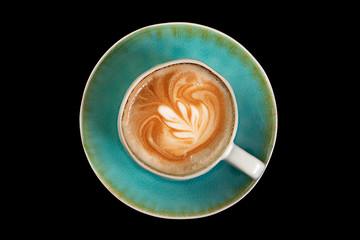 Coffee latte in cup