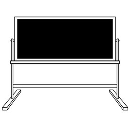 足付き黒板フレーム(イラストタッチ)