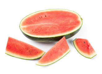 Fresh watermelon isolated on white background.