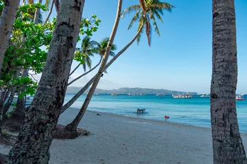 Photo sur Plexiglas Plage blanche de Boracay Boracay, Philippines - 20 janvier 2020 : plage blanche vide de l& 39 île de Boracay pendant la journée. Pas de touristes chinois à cause du coronavirus.