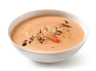 bowl of vegetable cream soup