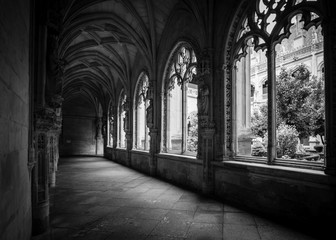 Fototapeta na wymiar Old Hallway in a Spanish Abbey