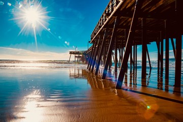 wooden pier Pismo Beach Pacific coast California