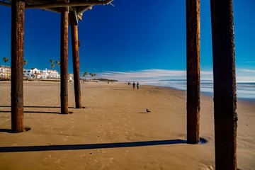 town of Pismo Beach on the Pacific coast of California