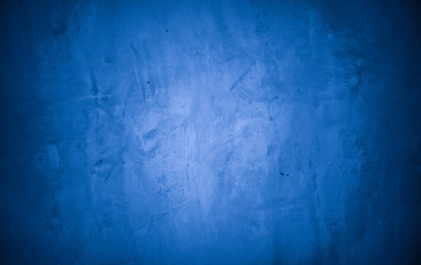 Old wall pattern texture cement blue dark abstract  blue color design are light with black gradient background.