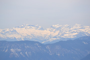 Fototapeta na wymiar Spring Alpine ascent in Merano