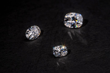 Diamond on Black Background