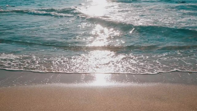 Sun reflection on sea tide