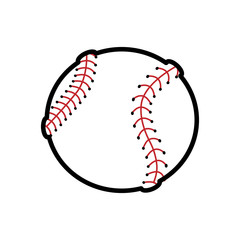 Baseball icon trendy flat design