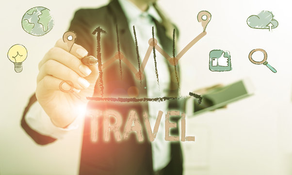 Handwriting text Travel. Conceptual photo the movement of showing between distant geographical locations