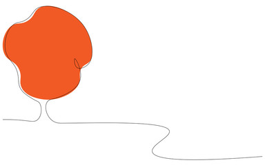 Autumn tree background vector illustration