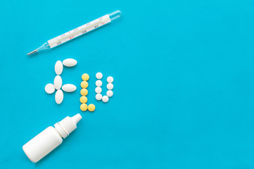 The inscription of the pills 