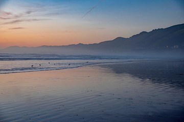 sunset of Pismo Beach California