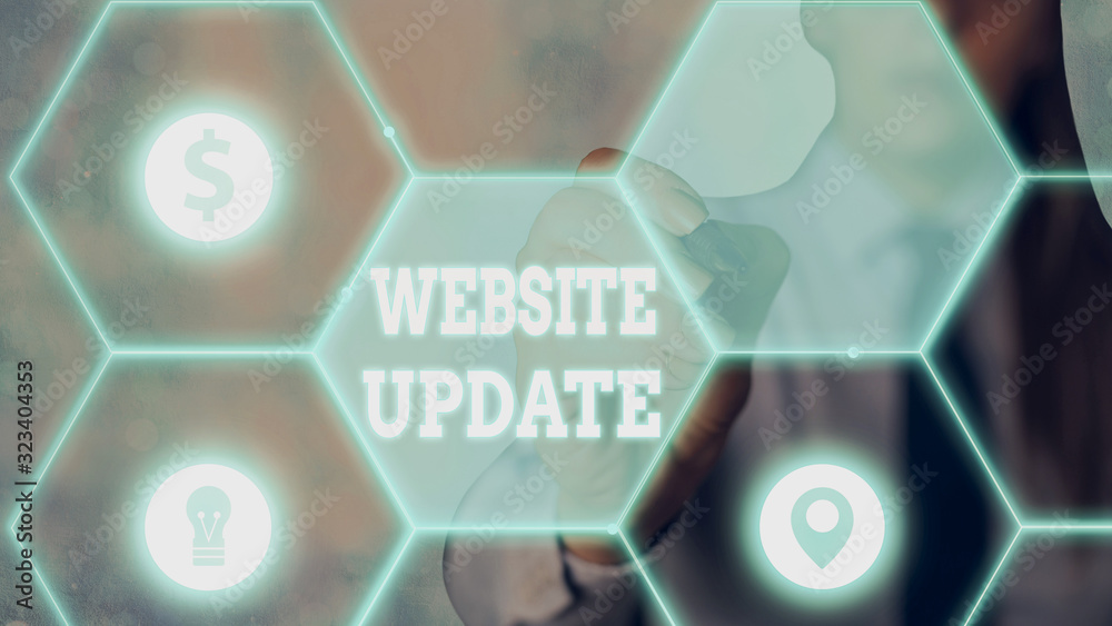 Canvas Prints word writing text website update. business photo showcasing keeping the webpage and content up to da
