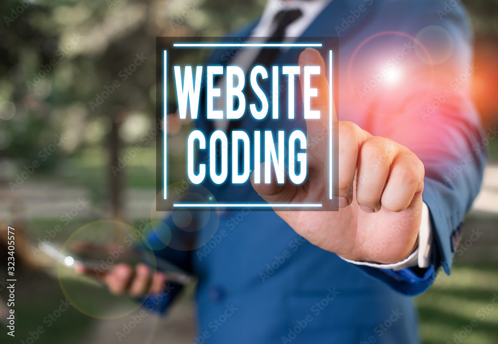 Aufkleber handwriting text writing website coding. conceptual photo system of symbols and rules used to repres