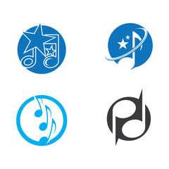Musik note Logo Template vector symbol