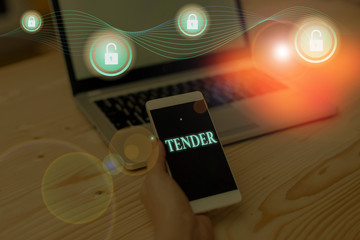 Conceptual hand writing showing Tender. Concept meaning showing gentleness kindness and affection...