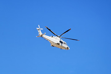 Helicopter in the sky of Rome