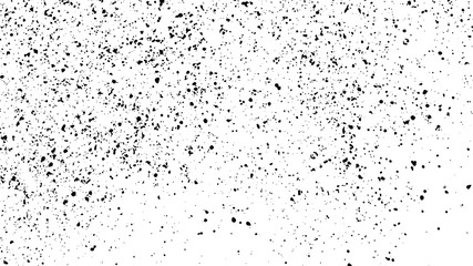 Black Grainy Texture Isolated On White Background. Distress Overlay Textured. Grunge Design Elements.  Widescreen 16 : 9. Vector Illustration, Eps 10. 