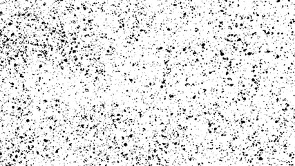 Black Grainy Texture Isolated On White Background. Distress Overlay Textured. Grunge Design Elements.  Widescreen 16 : 9. Vector Illustration, Eps 10. 