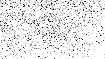 Black Grainy Texture Isolated On White Background. Distress Overlay Textured. Grunge Design Elements.  Widescreen 16 : 9. Vector Illustration, Eps 10. 