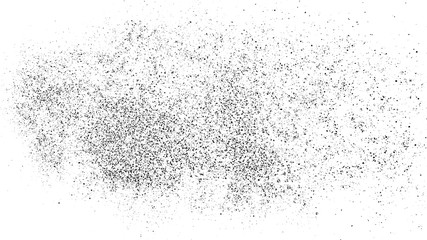 Black Grainy Texture Isolated On White Background. Distress Overlay Textured. Grunge Design Elements.  Widescreen 16 : 9. Vector Illustration, Eps 10. 