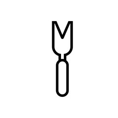 fork bbq cutlery line style icon