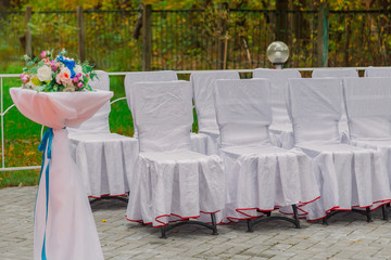 Beautiful registration of marriage registration of the newlyweds.