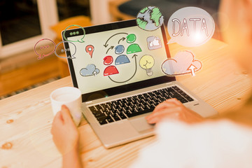Word writing text Data. Business photo showcasing Piece of information Facts and statistics...
